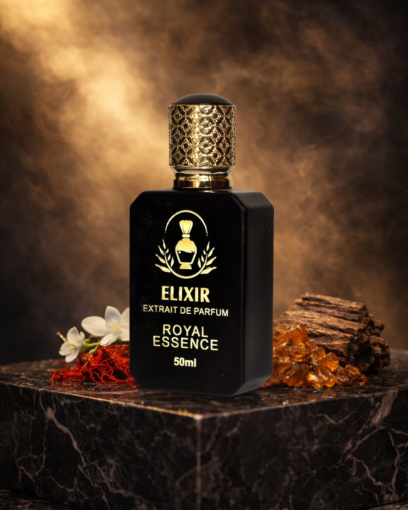 Royal Essence Perfume for Men 50ml – Exotic Saffron & Amber Woody Fragrance