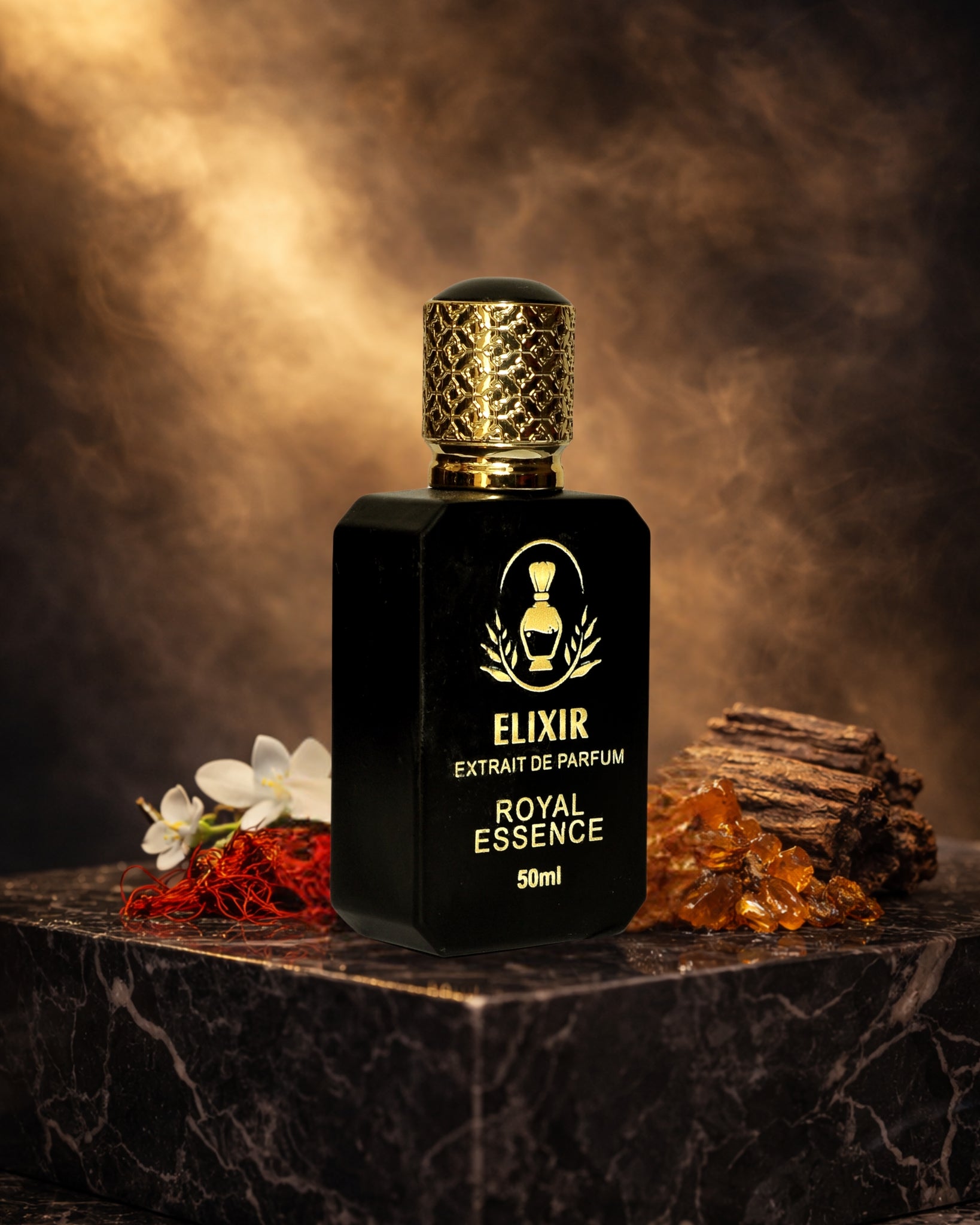 Royal Essence Perfume for Men 50ml – Exotic Saffron & Amber Woody Fragrance